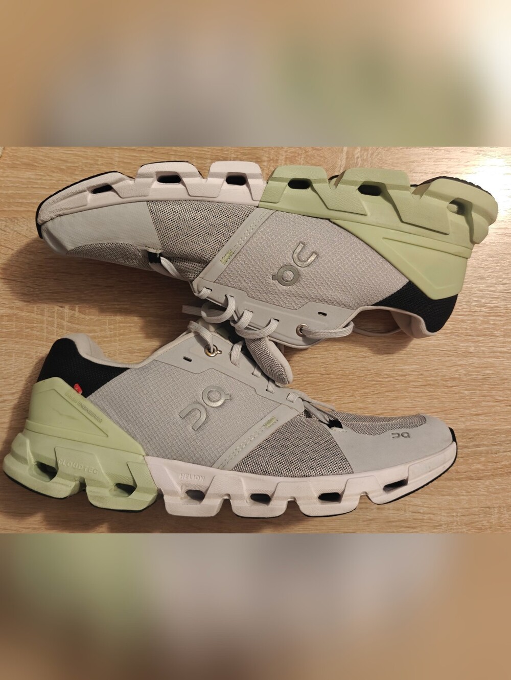On Running Men's Cloudnova Sneakers in Light Gray and Pale Green